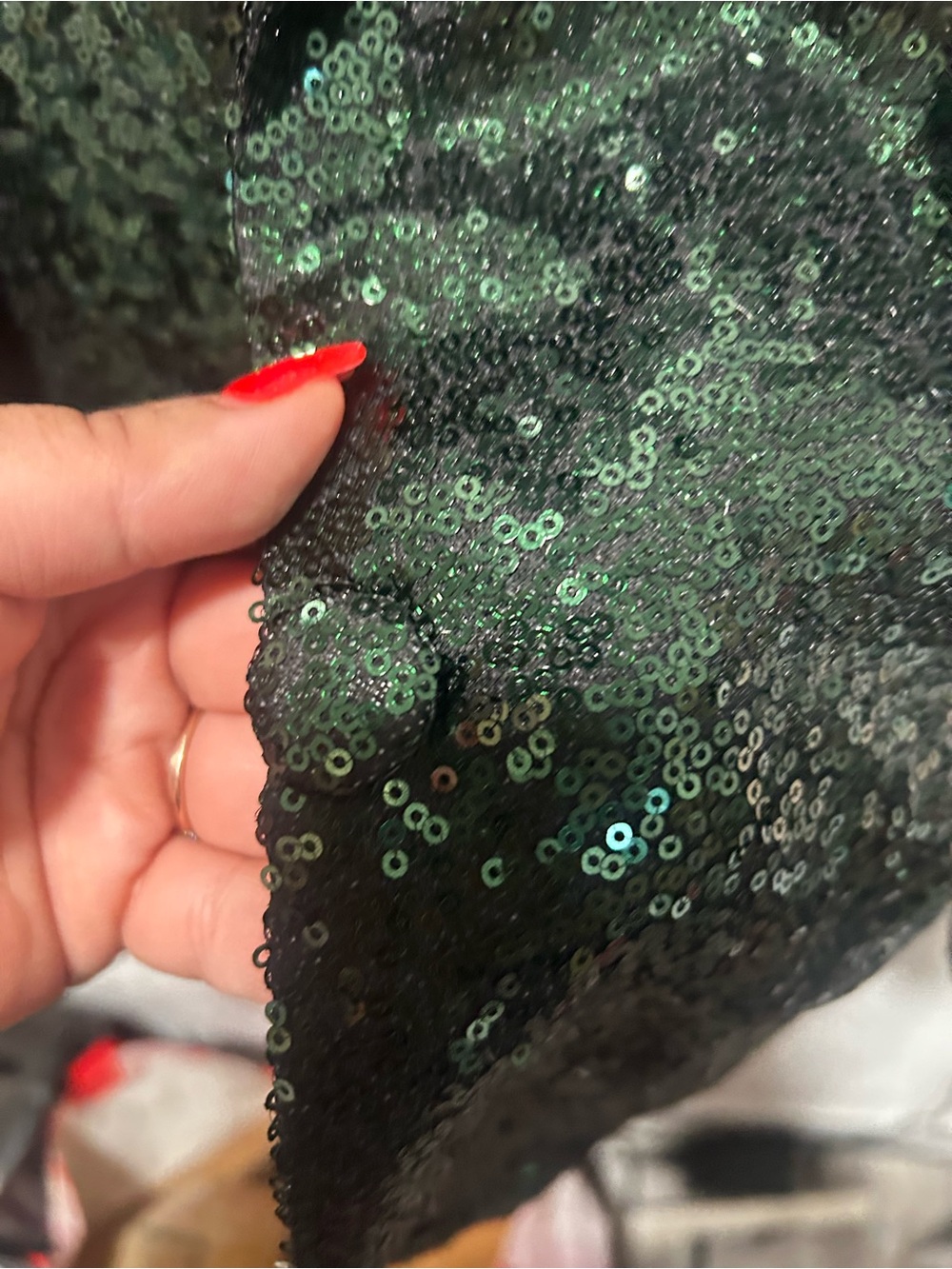 Women's Green Sequin Blazer Jacket and pant set size medium - Picture 5 of 8